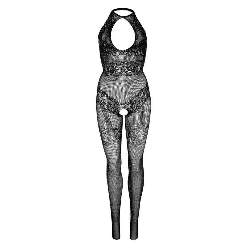 LEG AVENUE - BODYSTOCKING RÉSILLE SANS COUTURE TAILLE UNIQUE - NOIR - Sensualia