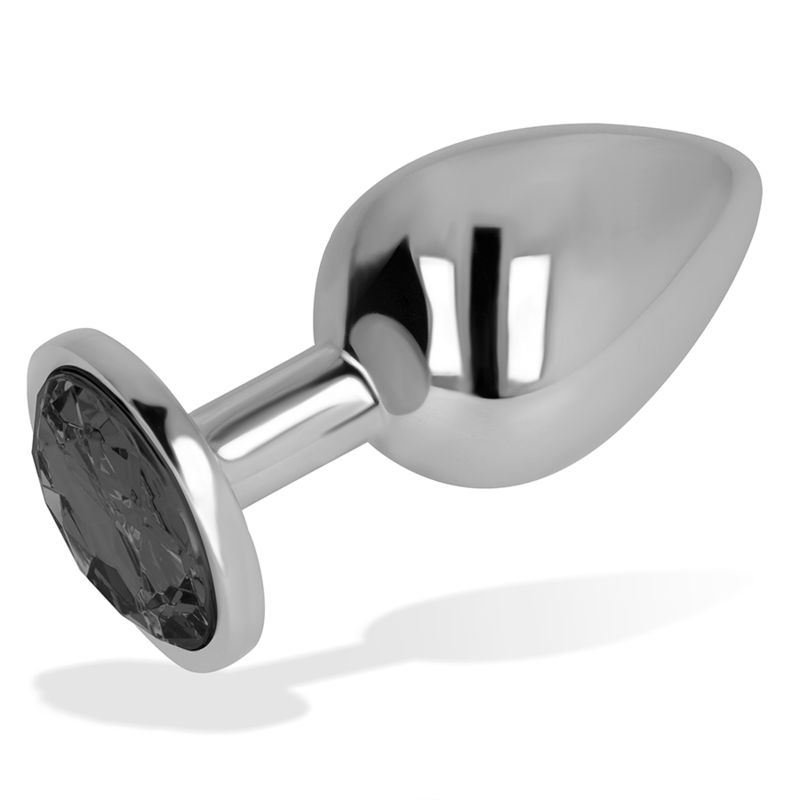 OHMAMA - PLUG ANAL AVEC CRISTAL NOIR 8 CM - Sensualia