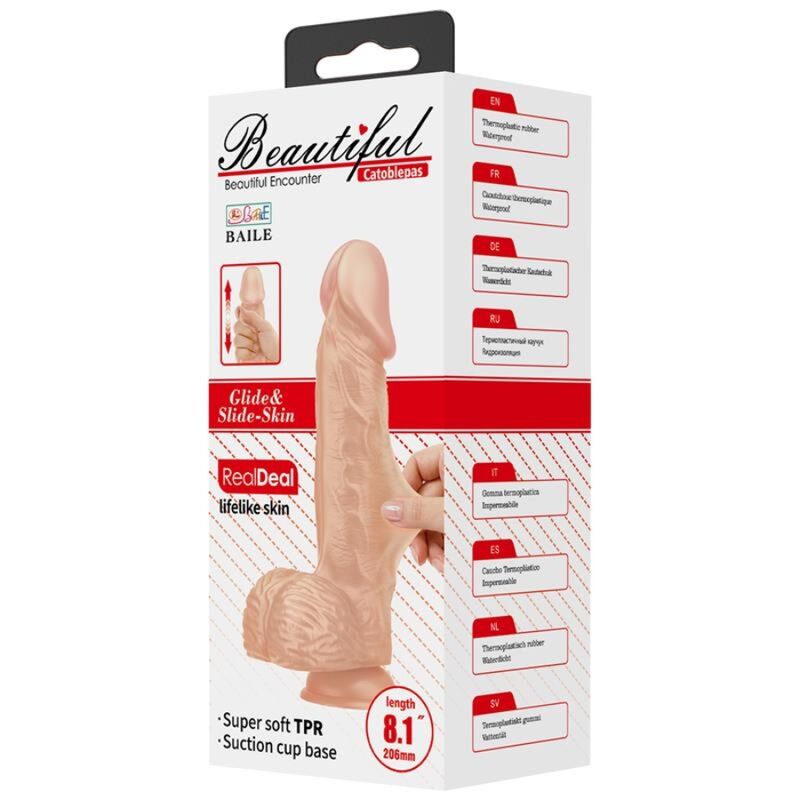 BAILE - BELLE RENCONTRE CATOBLEPAS GODE RÉALISTE FLEXIBLE 20.6 CM NATUREL - Sensualia
