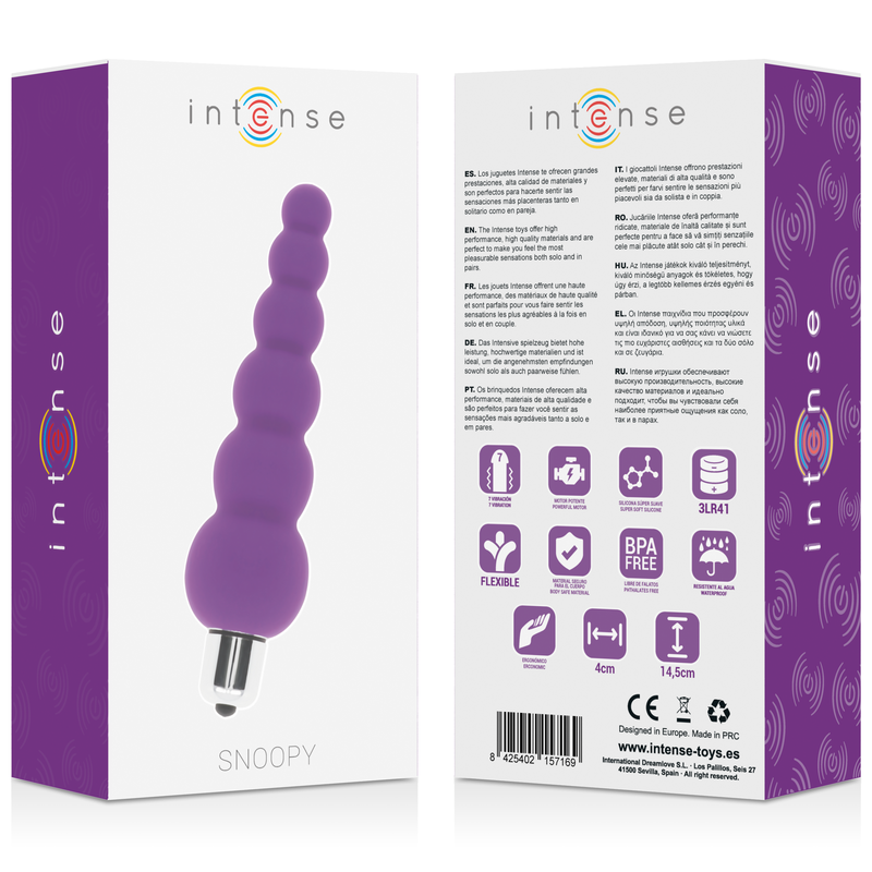INTENSE - SNOOPY 7 VITESSES SILICONE LILAS - Sensualia