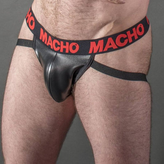 MACHO - MX25RC JOCK CUIR ROUGE S - Sensualia