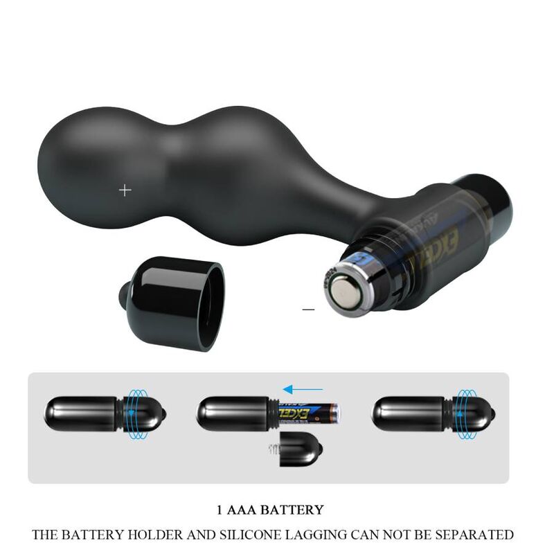 MR PLAY - PLUG ANAL VIBRATEUR EN SILICONE NOIR - Sensualia