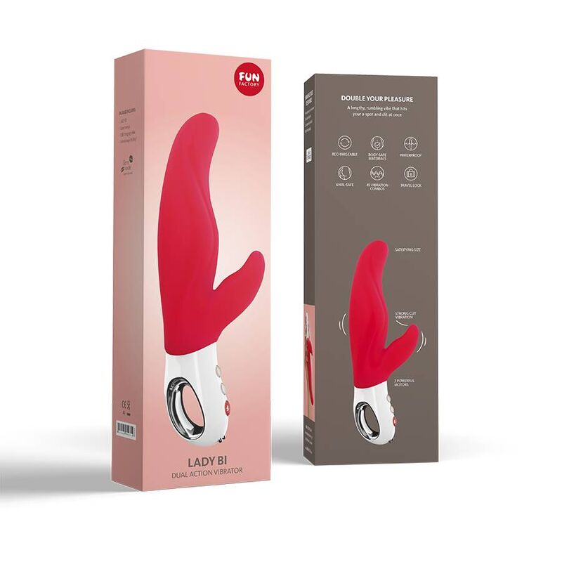 FUN FACTORY - VIBRATEUR DOUBLE LADY BI ROUGE INDE - Sensualia
