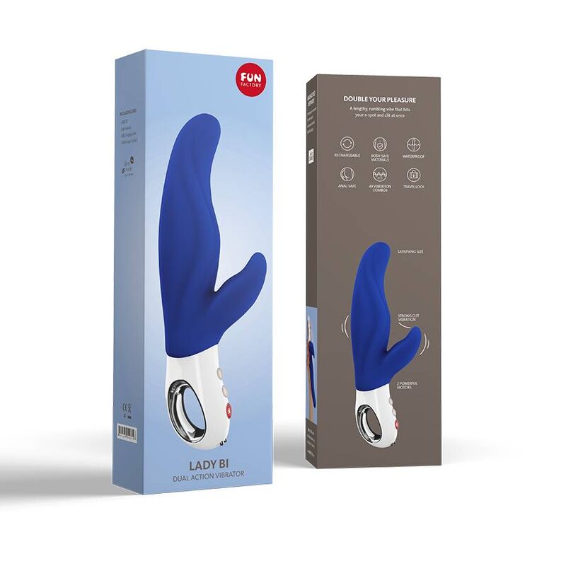 FUN FACTORY - LADY BI DOUBLE VIBRATEUR ULTRAMARIN - Sensualia