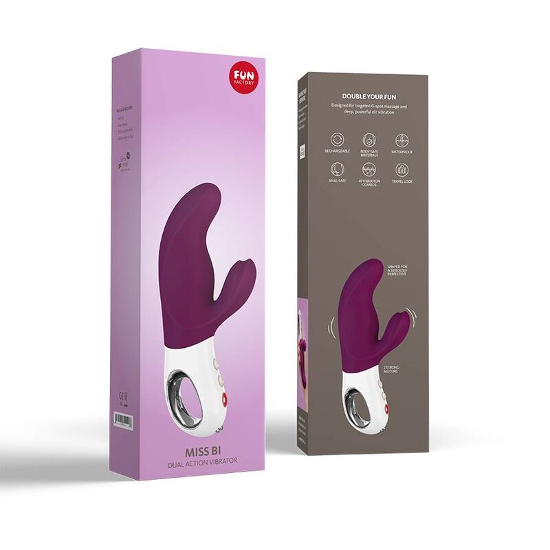 FUN FACTORY - MISS BI DUAL VIBRATEUR RAISIN BLANC - Sensualia