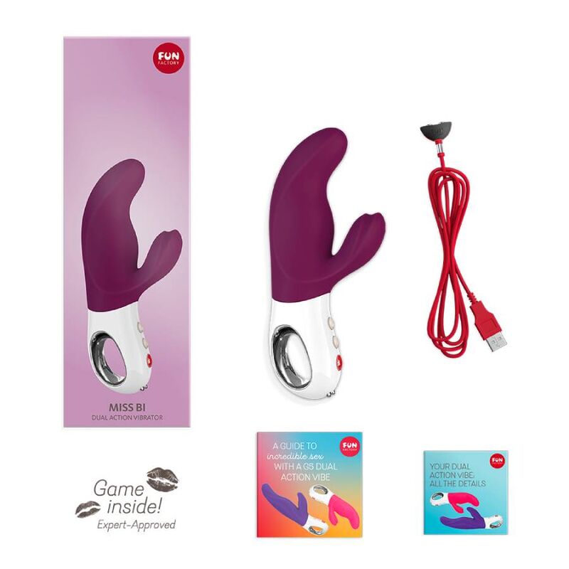 FUN FACTORY - MISS BI DUAL VIBRATEUR RAISIN BLANC - Sensualia