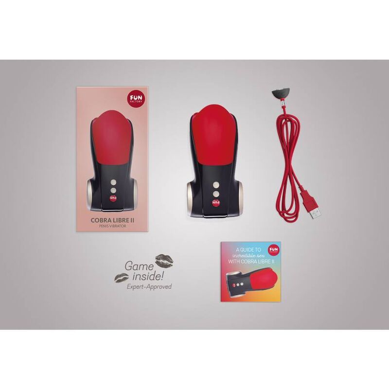 FUN FACTORY - COBRA LIBRE II TÊTE DE STIMULATEUR DE PÉNIS NOIR ROUGE - Sensualia