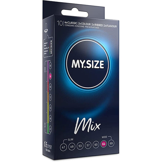 MY SIZE - MIX PRÉSERVATIFS 64 MM 10 UNITÉS - Sensualia