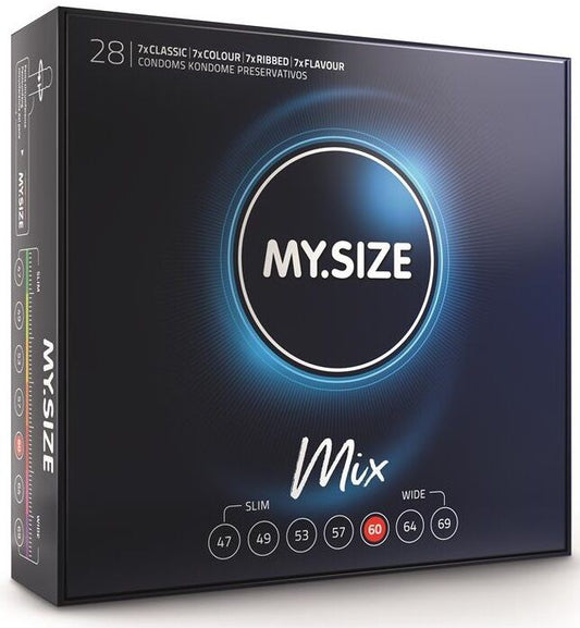 MY SIZE - MIX PRÉSERVATIFS 60 MM 28 UNITÉS - Sensualia