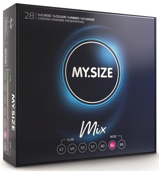 MY SIZE - MIX PRÉSERVATIFS 64 MM 28 UNITÉS - Sensualia