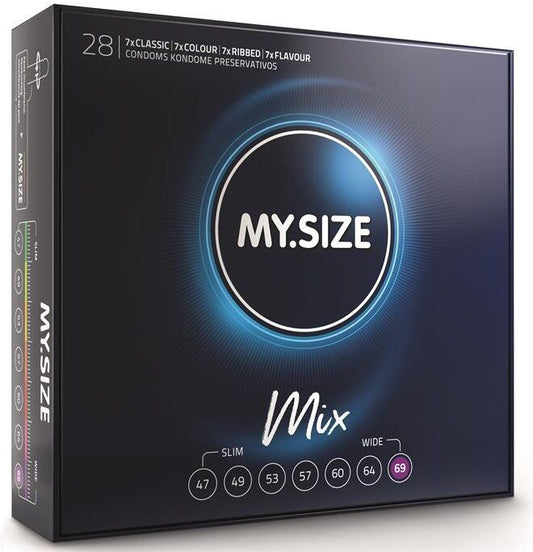 MY SIZE - MIX PRÉSERVATIFS 69 MM 28 UNITÉS - Sensualia