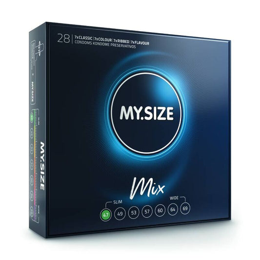 MY SIZE - MIX PRÉSERVATIFS 47 MM 28 UNITÉS - Sensualia