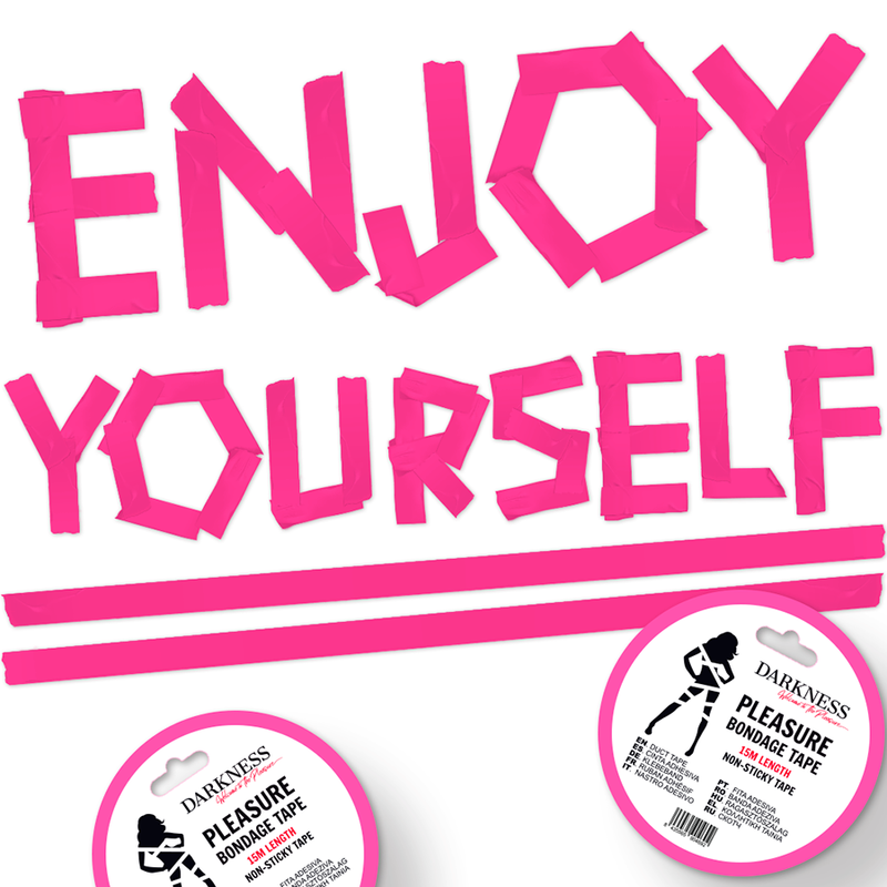 DARKNESS - RUBAN DE BONDAGE ROSE NON COLLANT 15 M - Sensualia