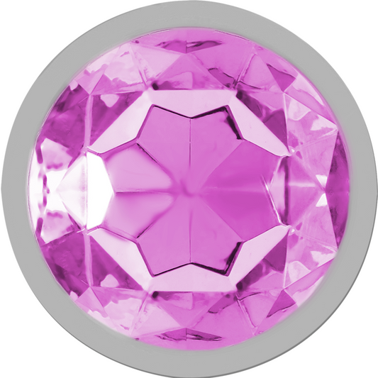 INTENSE - PLUG ANAL EN MÉTAL ALUMINIUM AVEC CRISTAL ROSE TAILLE S - Sensualia