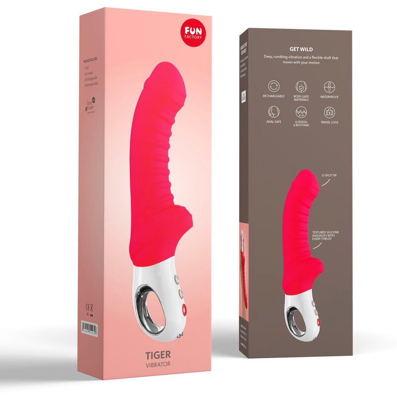FUN FACTORY - VIBRATEUR TIGER G5 ROUGE INDE - Sensualia