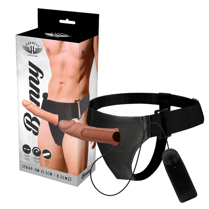 HARNESS ATTRACTION - RNES CREUX BENNY AVEC VIBRATEUR 15 CM -O- 4.5 CM - Sensualia