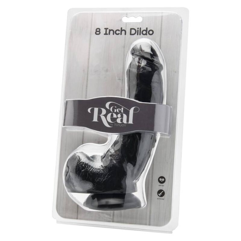 GET REAL - GODE 20,5 CM AVEC BOULES NOIRES - Sensualia