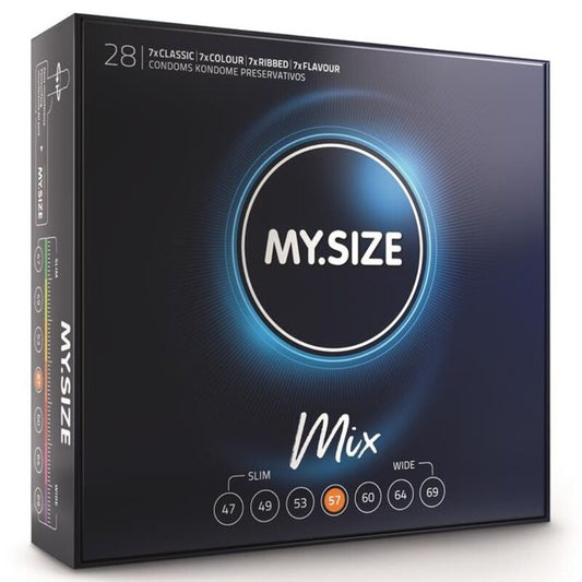 MY SIZE - MIX PRÉSERVATIFS 57 MM 28 UNITÉS - Sensualia