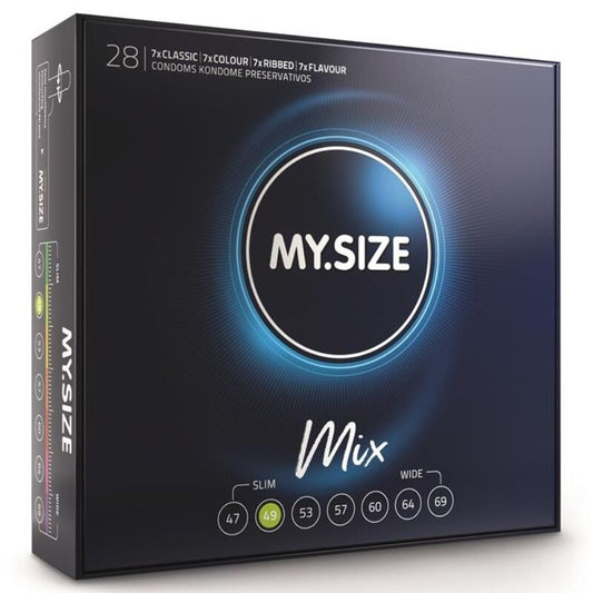 MY SIZE - MIX PRÉSERVATIFS 49 MM 28 UNITÉS - Sensualia