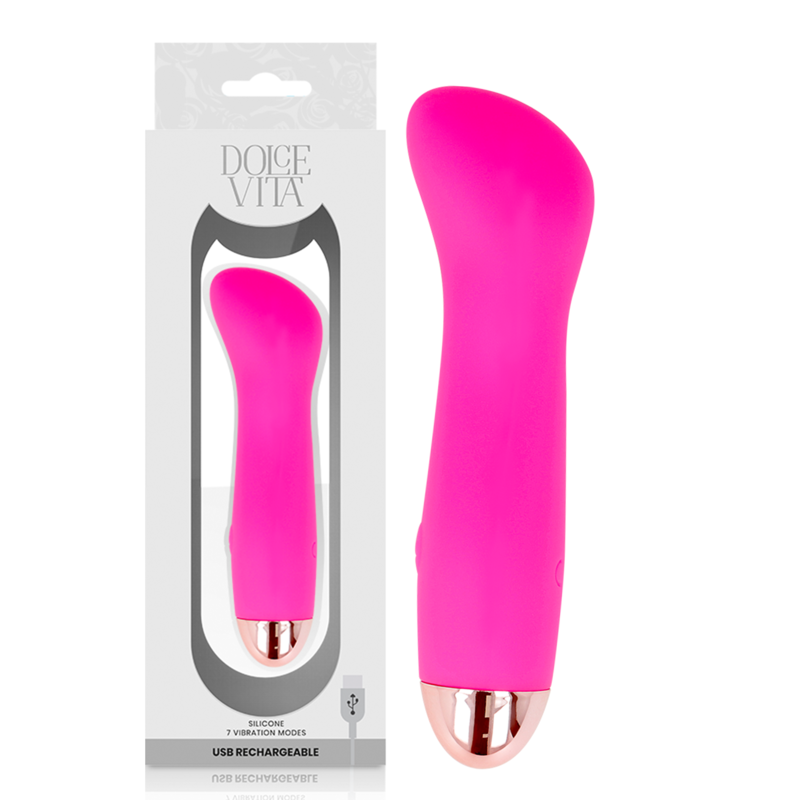 DOLCE VITA - VIBRATEUR RECHARGEABLE ONE ROSE 7 VITESSES - Sensualia