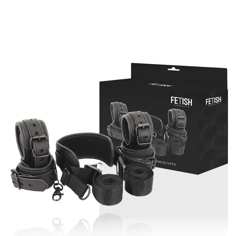 FETISH SUBMISSIVE - POSITION MAÎTRE AVEC 4 MENOTTES DOUBLÉES DE NOPRÈNE - Sensualia