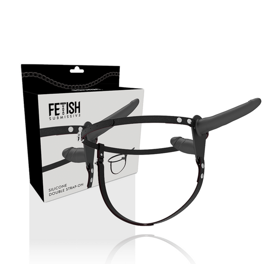 HARNAIS SOUMIS FÉTICHE - DOUBLE PÉNÉTRATION NOIRE FETISH SUBMISSIVE HARNESS