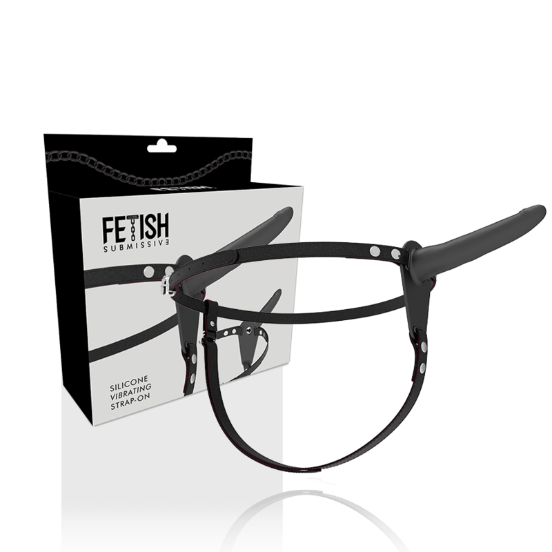 HARNAIS SOUMIS FETISH - VIBRATEUR EN SILICONE NOIR 15 CM - Sensualia