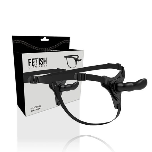 HARNAIS SOUMIS FETISH - POINT G EN SILICONE NOIR 16 CM FETISH SUBMISSIVE HARNESS