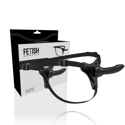 HARNAIS SOUMIS FETISH - SILICONE NOIR RÉALISTE 16 CM FETISH SUBMISSIVE HARNESS