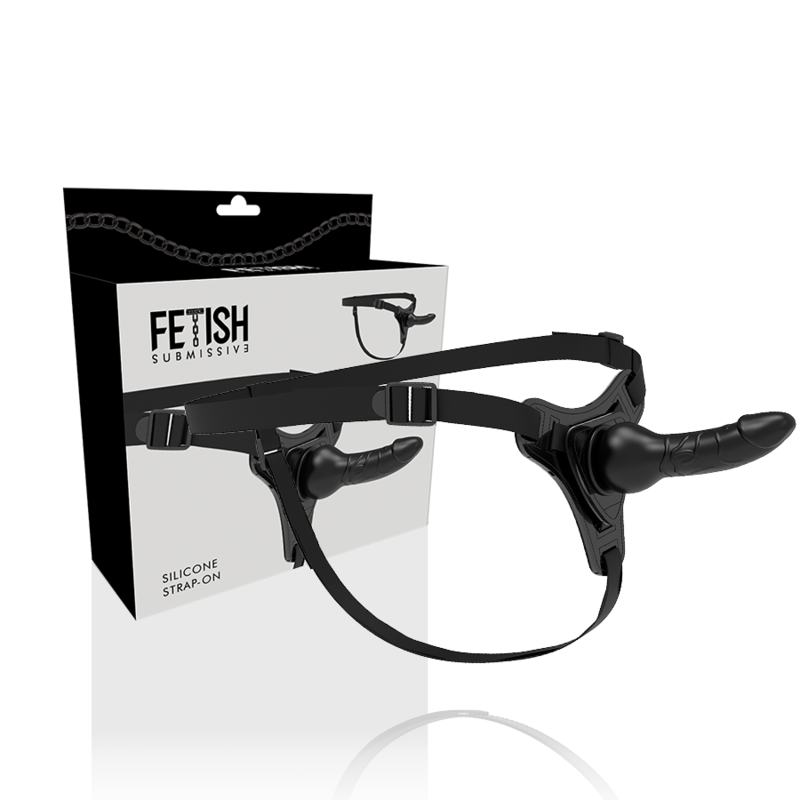 HARNAIS SOUMIS FETISH - SILICONE NOIR RÉALISTE 16 CM - Sensualia