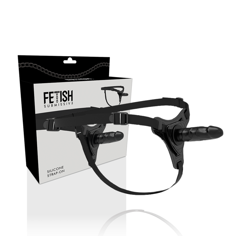 HARNAIS SOUMIS FETISH - SILICONE NOIR RÉALISTE 15 CM - Sensualia