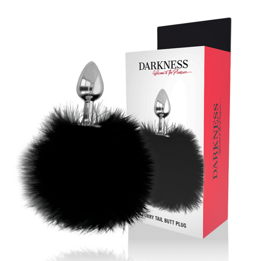 DARKNESS - BOUCHON EXTRA ANAL AVEC QUEUE NOIR 7 CM - Sensualia