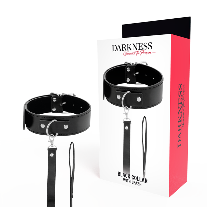 DARKNESS - COLLIER DE POSTURE AVEC CHAÎNE EN CUIR - Sensualia