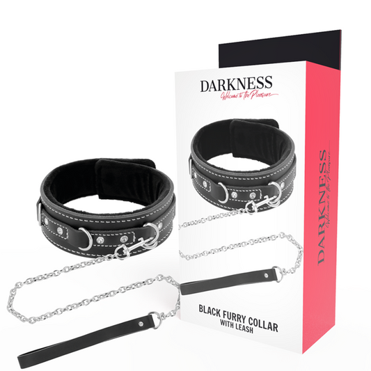 DARKNESS - COLLIER EN CUIR DE HAUTE QUALITÉ AVEC LAISSE DARKNESS BONDAGE