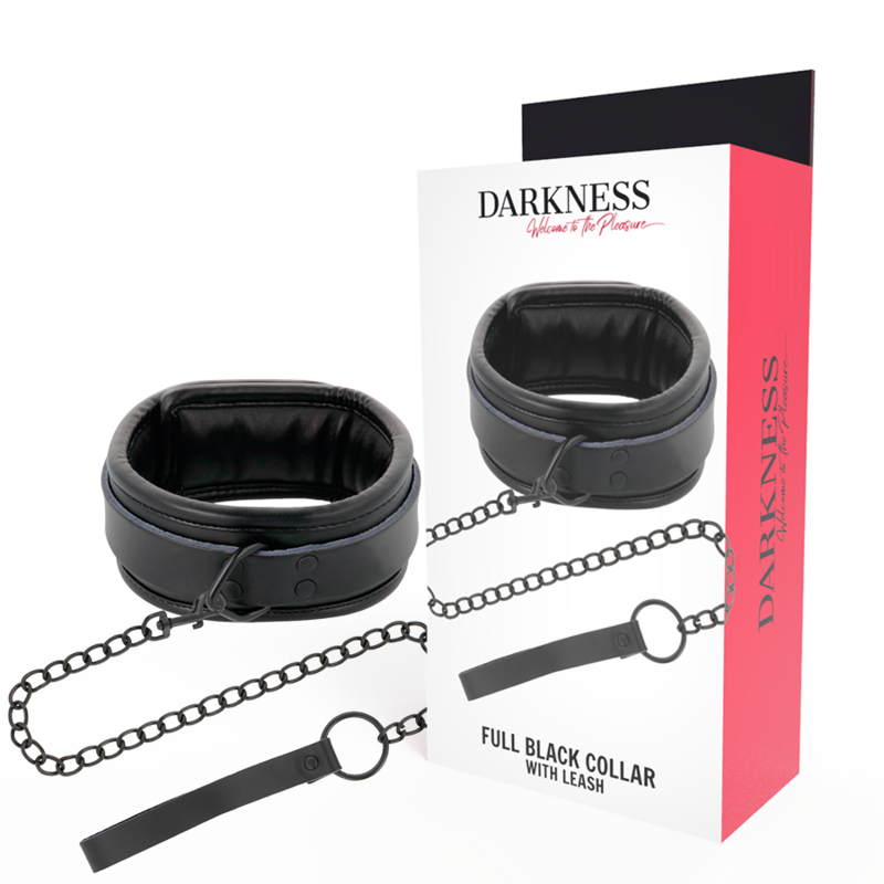 DARKNESS - COLLIER NOIR AVEC CHAÎNE - Sensualia