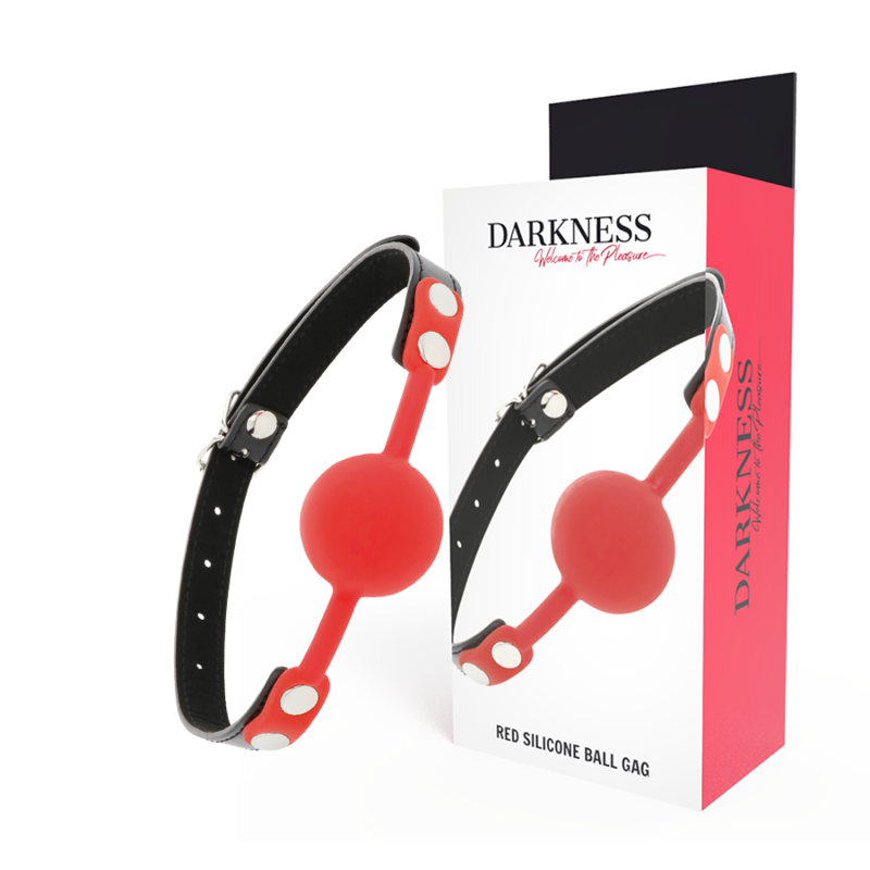 DARKNESS - BÂILLON EN SILICONE ROUGE - Sensualia