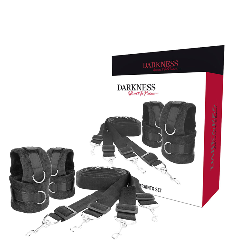 DARKNESS - ENSEMBLE DATTAQUES DE LIT DARKNESS BONDAGE