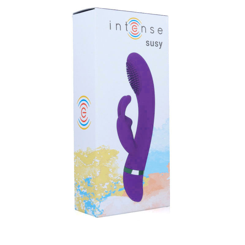 INTENSE - VIBRATEUR OSCILLANT SUSY SILICON RABBIT LILAS - Sensualia