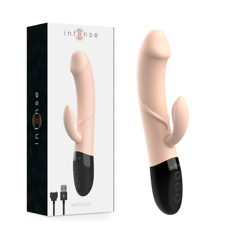 INTENSE - VIBRATEUR RECHARGEABLE NATUREL MAGNUS DUAL - Sensualia