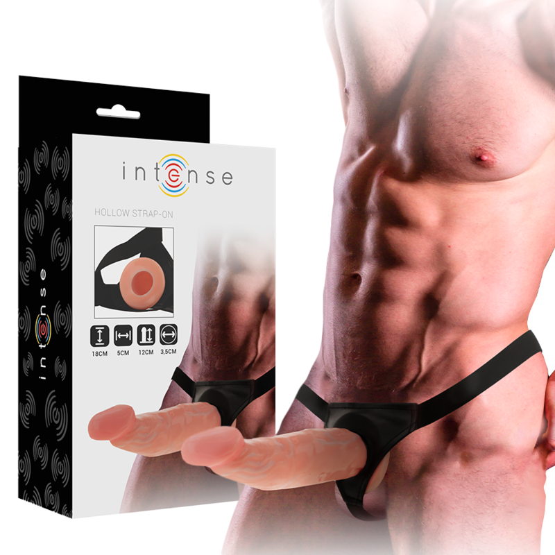 INTENSE - HARNAIS CREUX AVEC GODE 18 X 3,5 CM - Sensualia