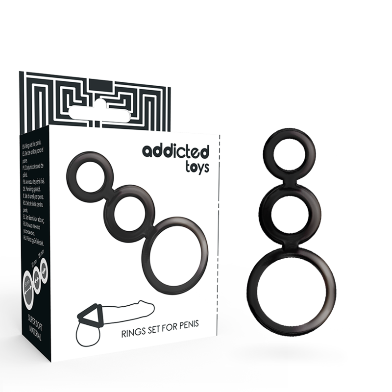 ADDICTED TOYS - ENSEMBLE DANNEAU POUR PÉNIS - FUMÉ - Sensualia