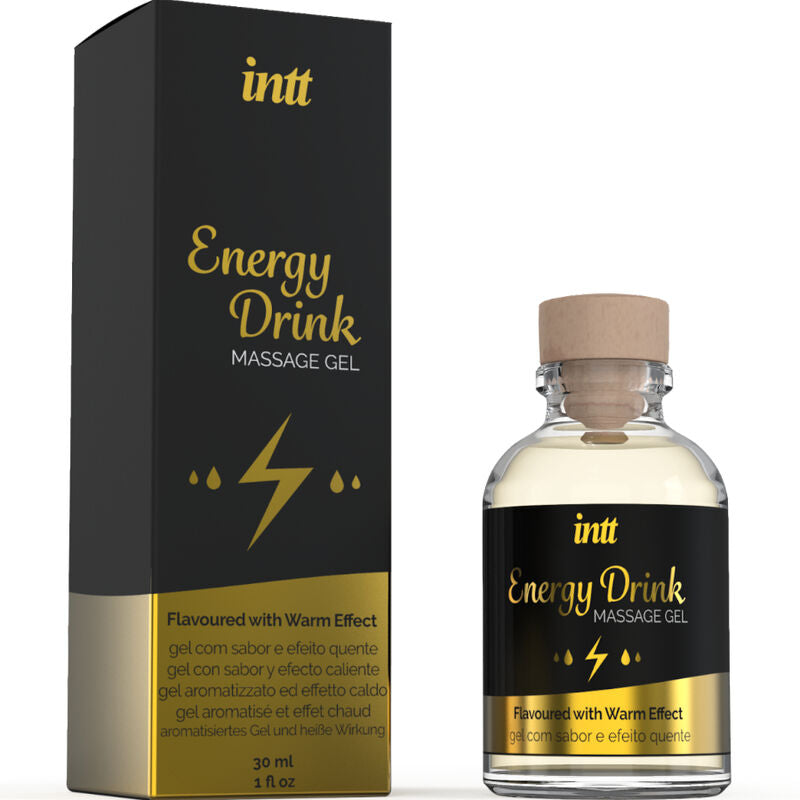 INTT MASSAGE & ORAL SEX - GEL DE MASSAGE A L''ENERGIE AROMATISEE CA BOISSON ET EFFET CHAUFFANT - Sensualia