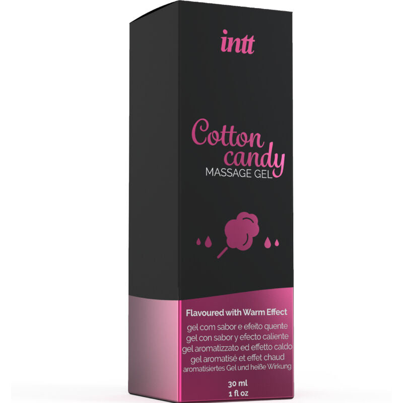 INTT MASSAGE & ORAL SEX - GEL DE MASSAGE SAVEUR COTTON BABE À PAPA ET EFFET CHAUFFANT - Sensualia