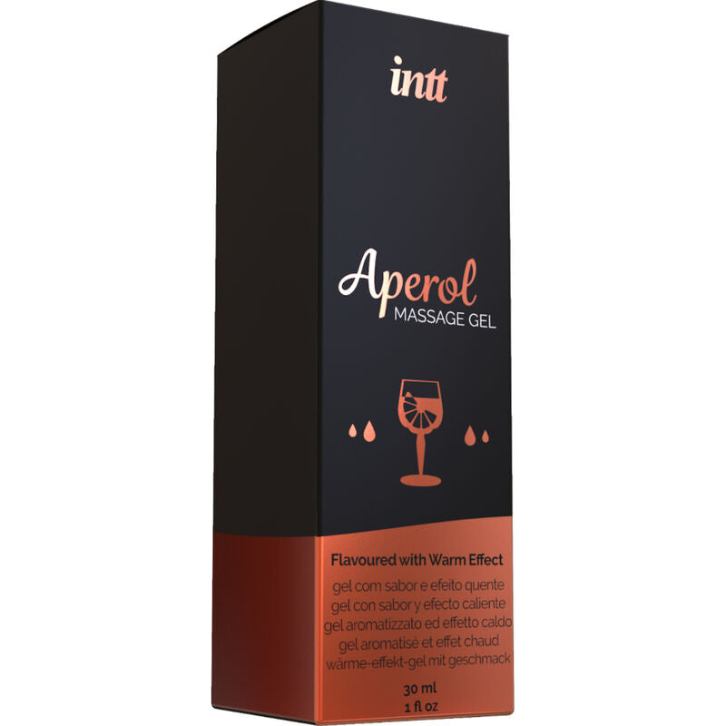 INTT MASSAGE & ORAL SEX - GEL DE MASSAGE APEROL EFFET CHALEUR INTENSE - Sensualia