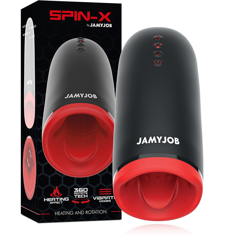 JAMYJOB - MASTURBATEUR CHAUFFANT ET ROTATION SPIN-X - Sensualia