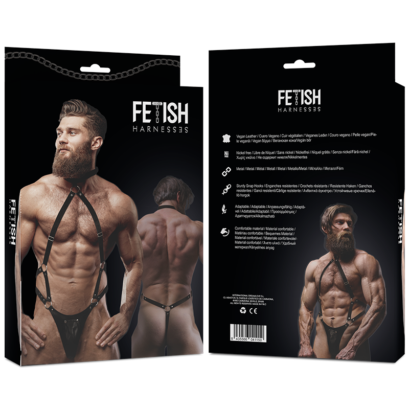 FETISH SUBMISSIVE ATTITUDE - HARNAIS JOCK STRAP EN CUIR ÉCOLOGIQUE POUR HOMMES - Sensualia