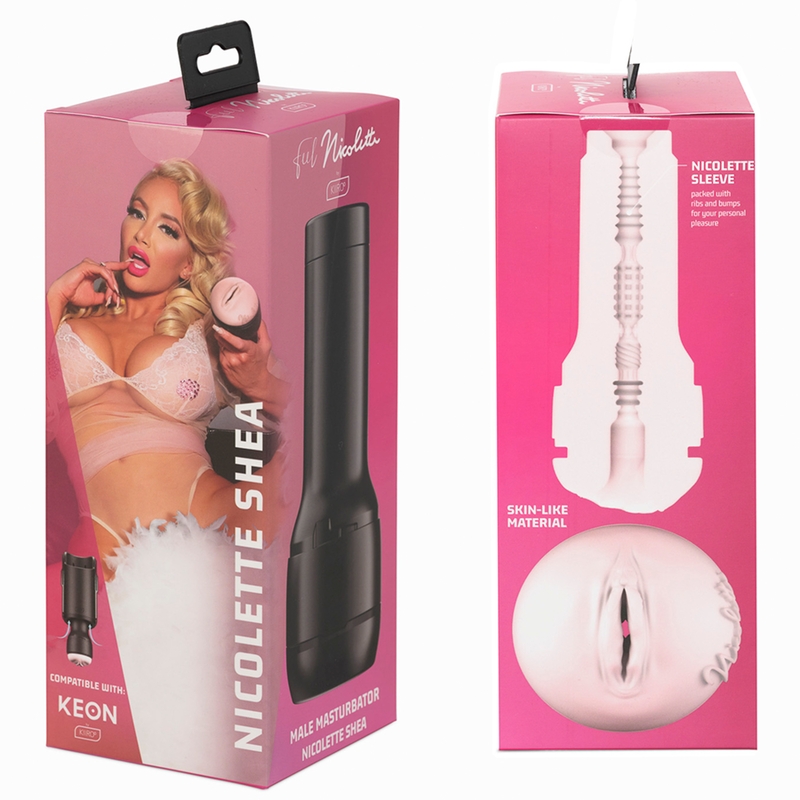 KIIROO - KEON + FEEL NICOLETTE SHEA STROKER + LUBRIFIANT DE QUALITÉ AQUA 50 ML - Sensualia