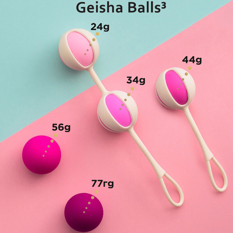 G-VIBE - SET 5 BOULES DE GEISHA3 ROSE - Sensualia