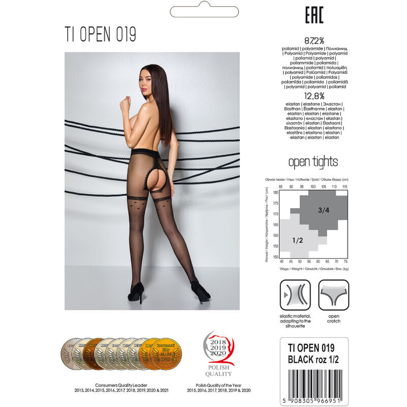 PASSION - TIOPEN 019 COLLANT NOIR 1/2 20 DEN - Sensualia