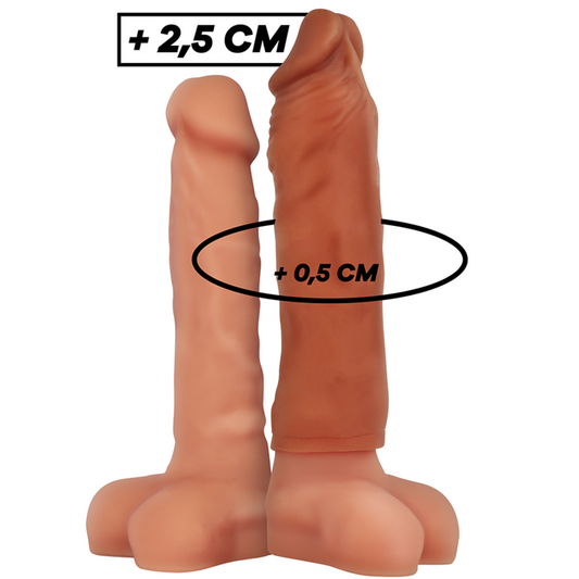 VIRILXL - EXTENSION DE PÉNIS MARRON EN SILICONE LIQUIDE V5 VIRILXL